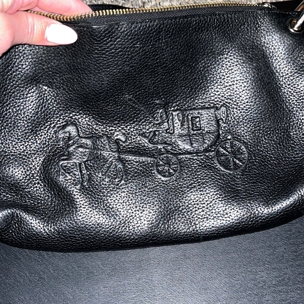 Coach bag with large logo on front